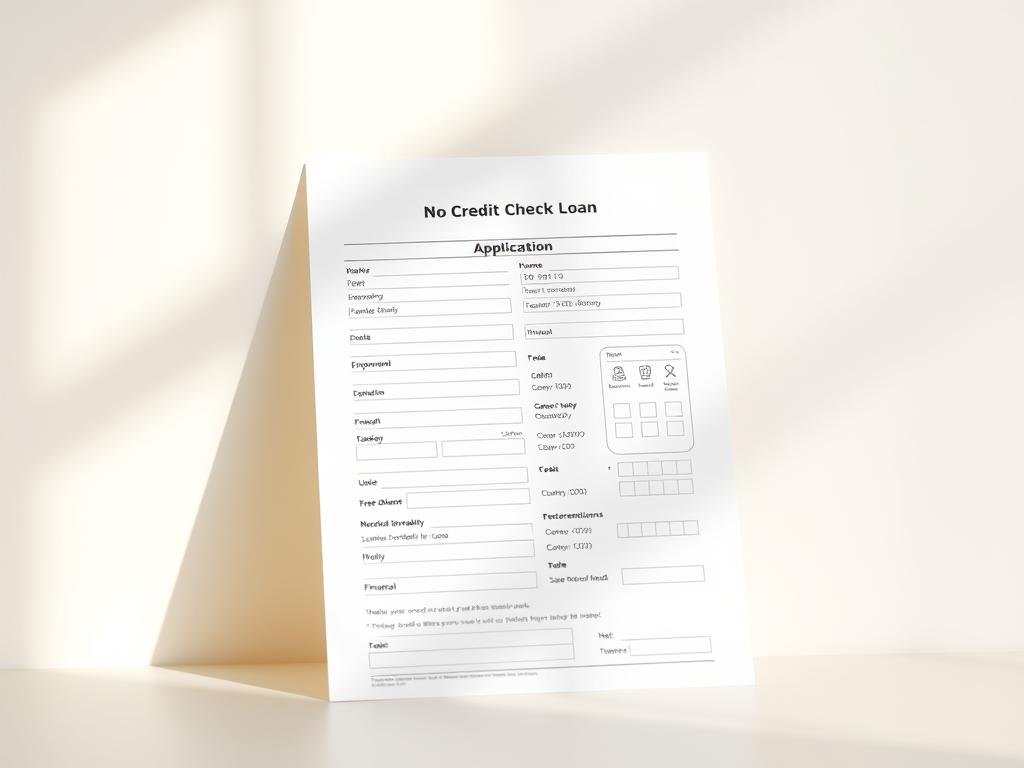 no credit check loan application
